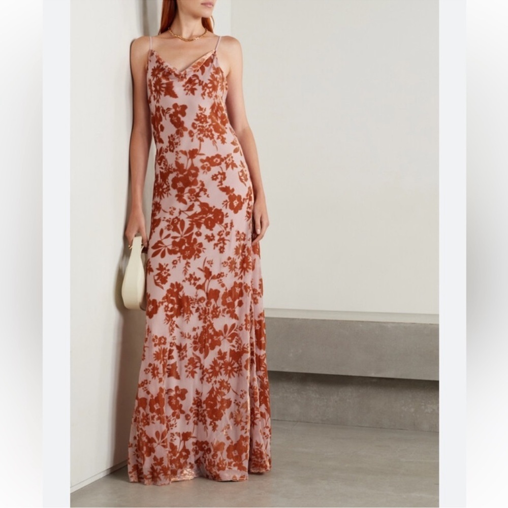 L'agence Christine Devor-Velvet Maxi Dress